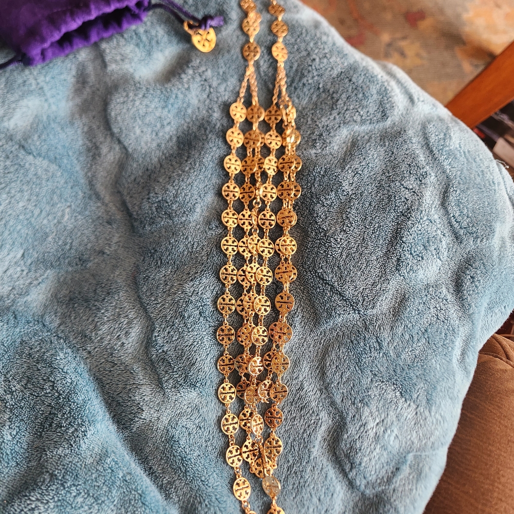 Tory Burch Gold Multi Layered Necklace - Picture 5 of 6